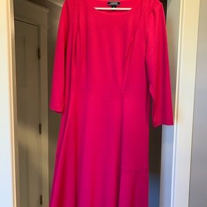 Pink Lands End dress. Mid calf length